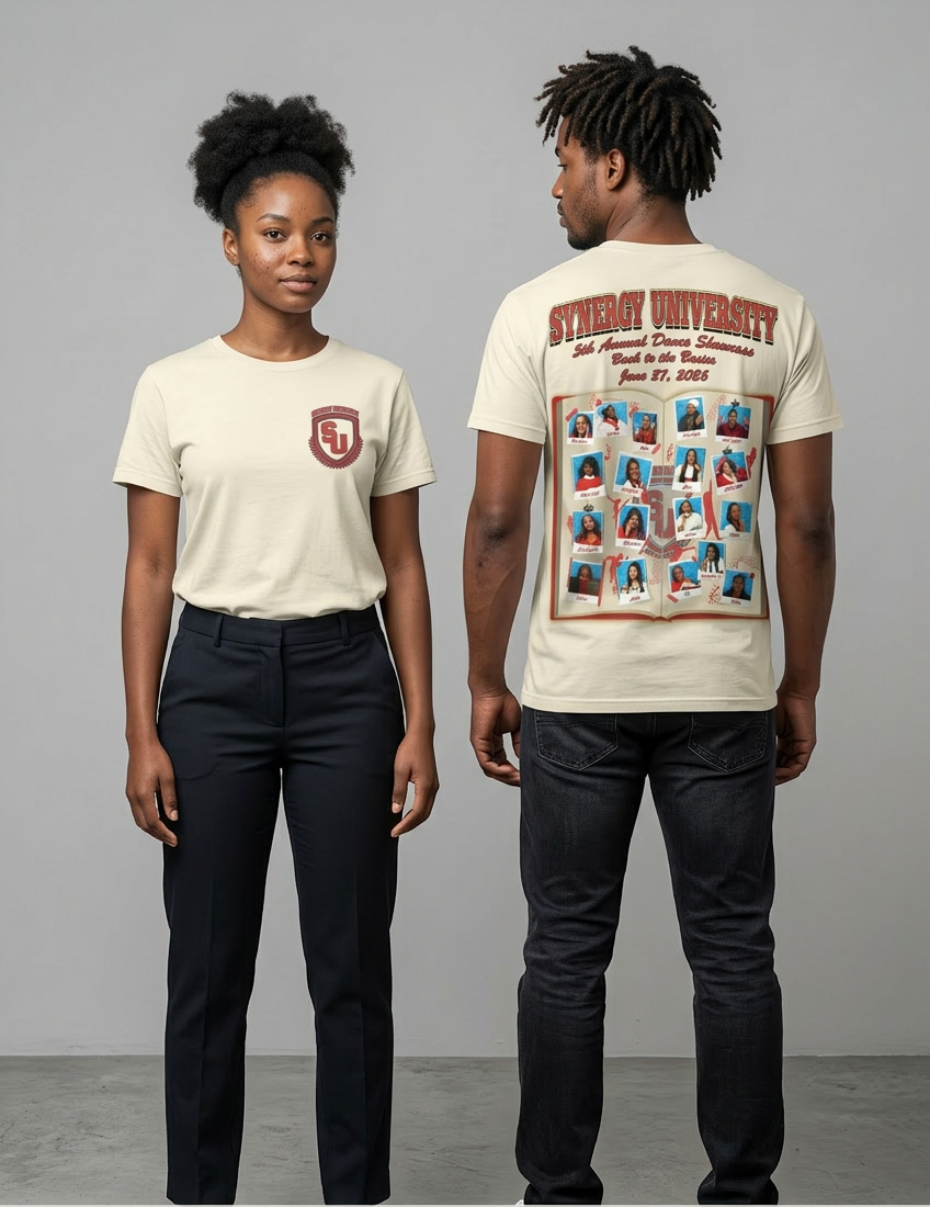 Pre-Order Synergy University Legacy Yearbook Tee — 5th Annual Dance Showcase Exclusive
