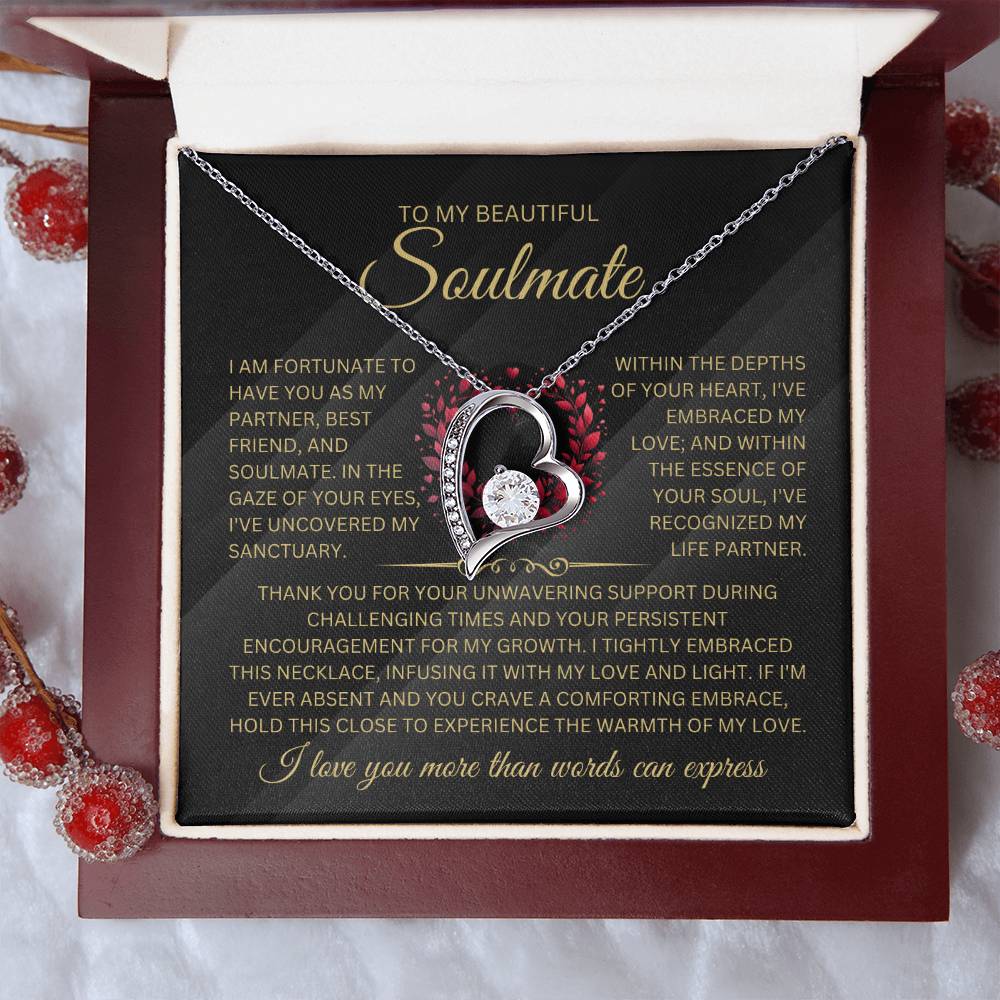 To My Beautiful Soulmate Forever Love Necklace