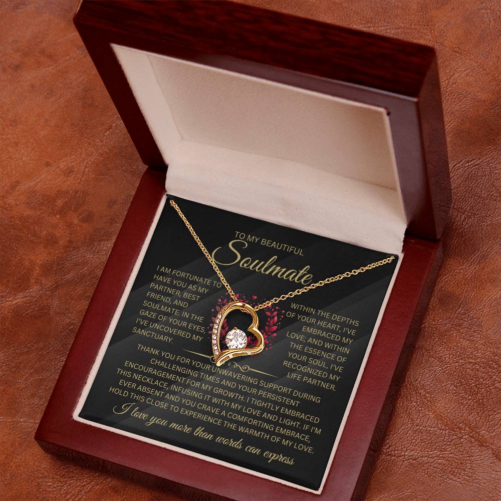 To My Beautiful Soulmate Forever Love Necklace