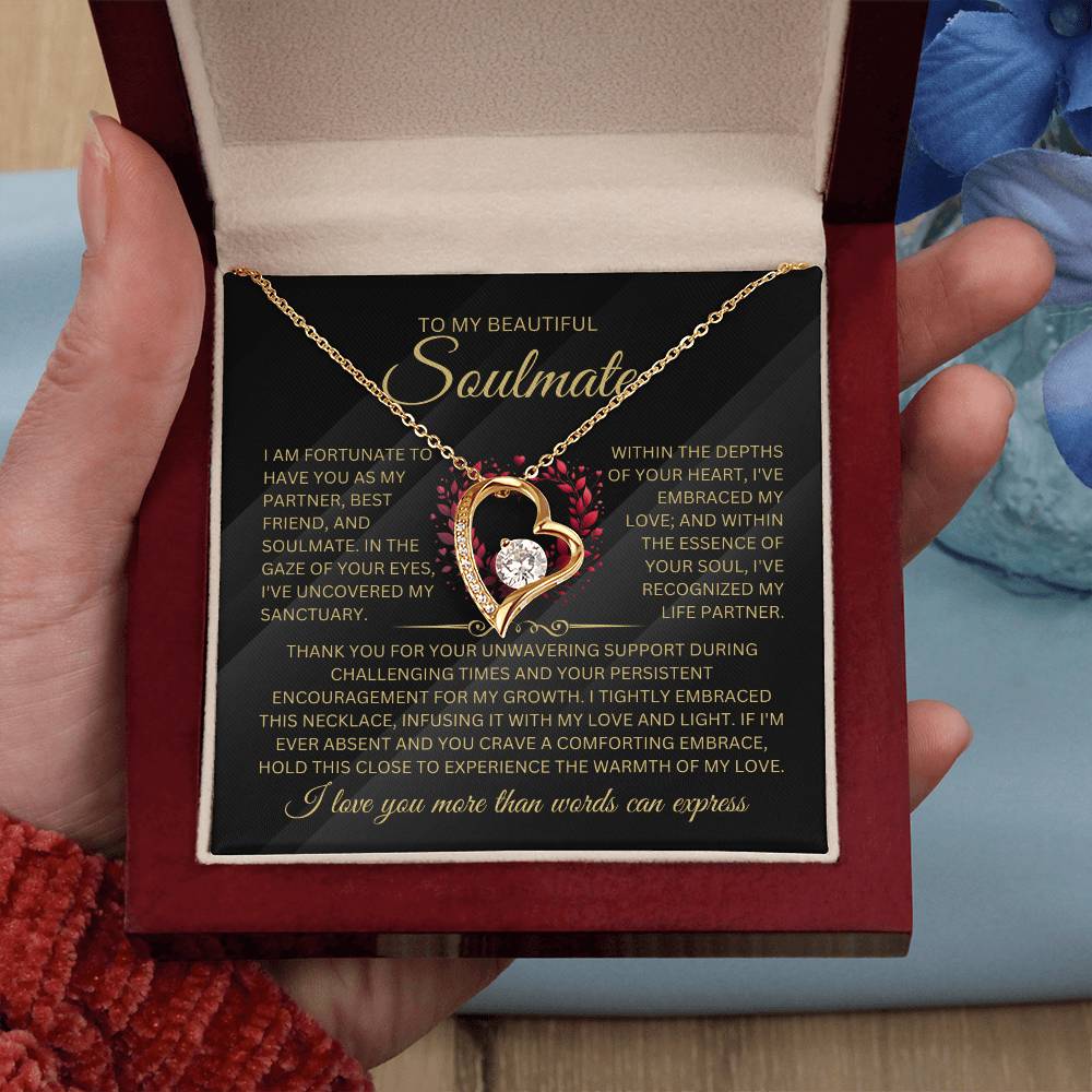 To My Beautiful Soulmate Forever Love Necklace