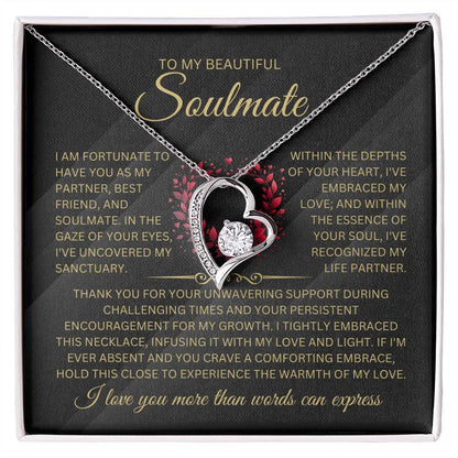 To My Beautiful Soulmate Forever Love Necklace