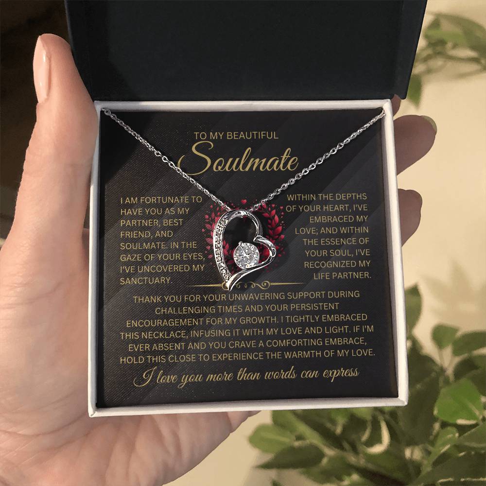 To My Beautiful Soulmate Forever Love Necklace