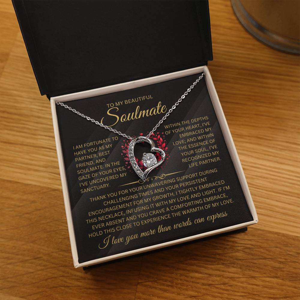 To My Beautiful Soulmate Forever Love Necklace