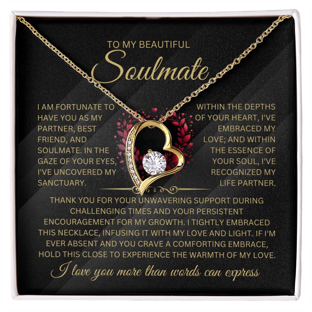 To My Beautiful Soulmate Forever Love Necklace