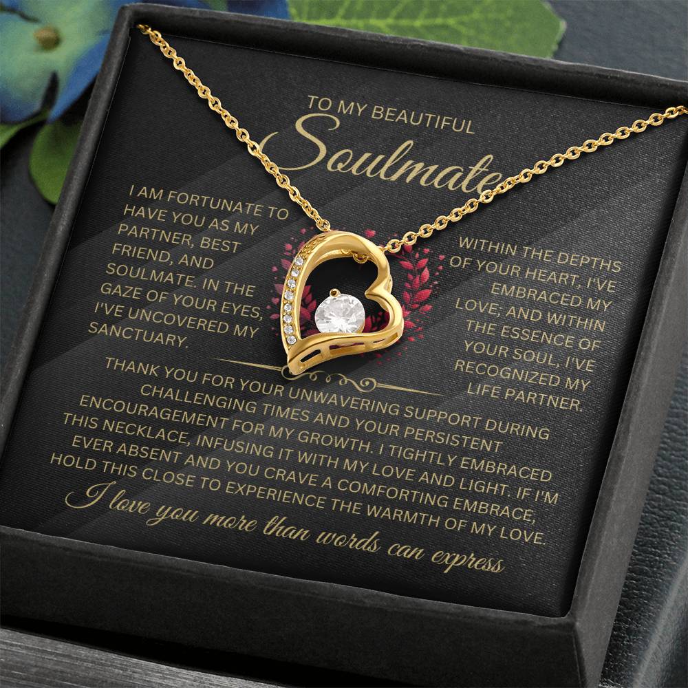 To My Beautiful Soulmate Forever Love Necklace